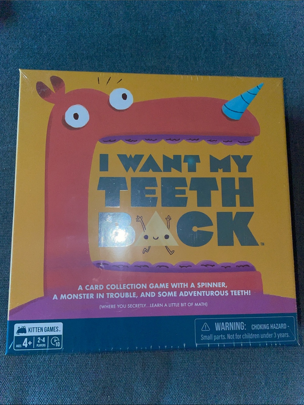 I Want My Teeth Back Card Game - Yellow & Pink
